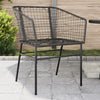 Neila Gartenstühle, schwarz (2 St. Polyrattan)