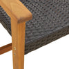 Schwarze Gartenstühle Tricia (2er-Set Polyrattan und Akazienholz)