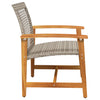 Graue Gartenstühle Tricia (2 Stück Polyrattan und Akazienholz)