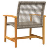 Graue Gartenstühle Tricia (2 Stück Polyrattan und Akazienholz)