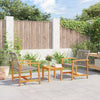 Graue Gartenstühle Tricia (2 Stück Polyrattan und Akazienholz)