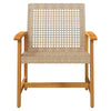 Beige Gartenstühle Tricia (2er Set Polyrattan und Akazienholz)