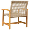 Beige Gartenstühle Tricia (2er Set Polyrattan und Akazienholz)