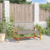 Graue Gartenbank Tricia 112cm (Polyrattan und Akazienholz)