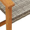 Graue Gartenbank Tricia 112cm (Polyrattan und Akazienholz)