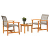 Graues Bistro-Set Tricia (3-teilig, Polyrattan und Akazienholz)