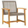 Graues Bistro-Set Tricia (3-teilig, Polyrattan und Akazienholz)