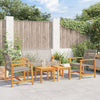 Gartengarnitur Tricia (5-teilig, Polyrattan und Akazienholz), grau