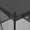 Anthrazit Pavillon mit Netzseitenwänden Calvianu 2,93x2,93 m (Stahl)