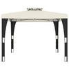 Cremefarbener Pavillon mit Doppeldach Ianki 2,98x2,98 m (Stahl)