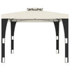 Cremefarbener Pavillon mit Doppeldach Ianki 2,98x2,98 m (Stahl)