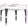 Cremefarbener Pavillon mit Doppeldach Ianki 2,98x2,98 m (Stahl)