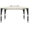 Cremefarbener Pavillon mit Doppeldach Ianki 3,98x2,98 m (Stahl)