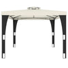 Cremefarbener Pavillon mit Doppeldach Ianki 3,98x2,98 m (Stahl)