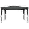 Pavillon anthrazitfarben mit Doppeldach Ianki 3,98x2,98 m (Stahl)