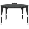 Pavillon anthrazitfarben mit Doppeldach Ianki 3,98x2,98 m (Stahl)