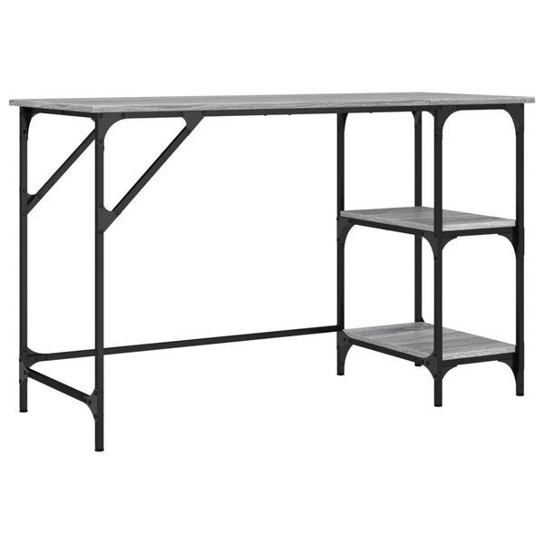Grauer Schreibtisch Miloievici 120x50x75cm (Metall und Holz)