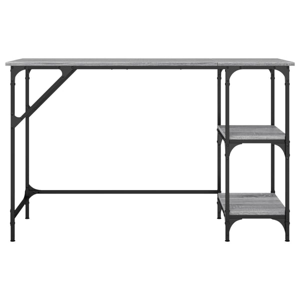 Grauer Schreibtisch Miloievici 120x50x75cm (Metall und Holz)