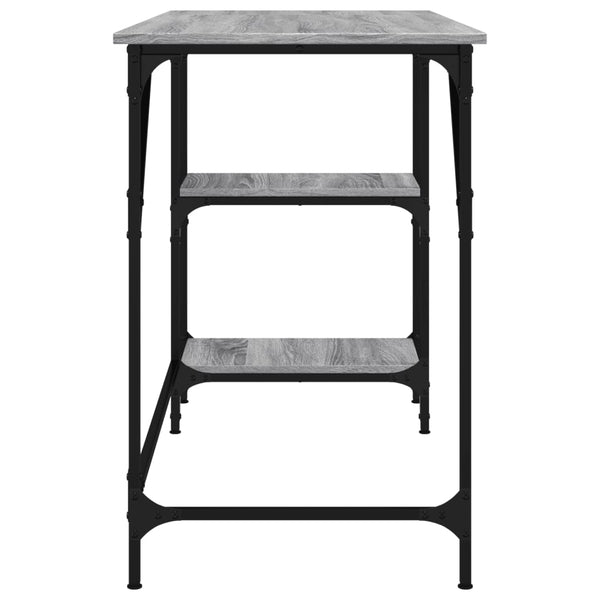 Grauer Schreibtisch Miloievici 120x50x75cm (Metall und Holz)