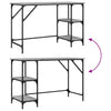 Grauer Schreibtisch Miloievici 120x50x75cm (Metall und Holz)