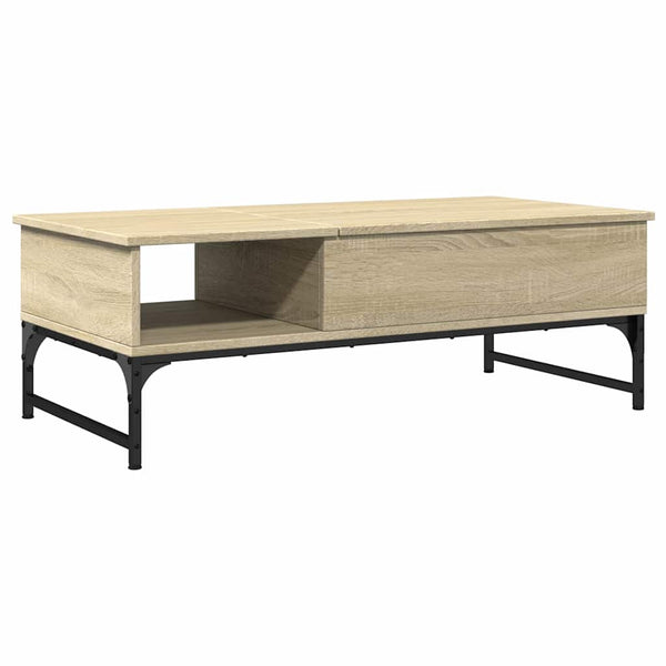Sonoma Eiche Couchtisch Titioara 100x50x35cm (Holz und Metall)