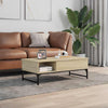 Sonoma Eiche Couchtisch Titioara 100x50x35cm (Holz und Metall)