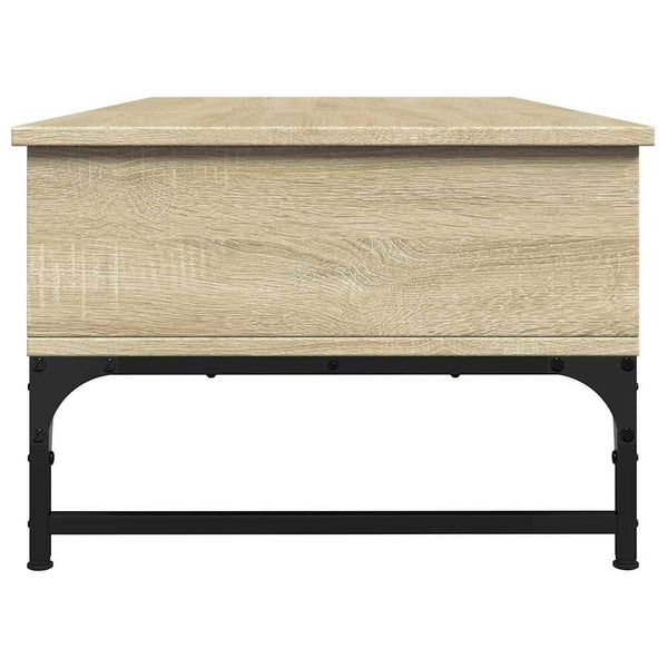 Sonoma Eiche Couchtisch Titioara 100x50x35cm (Holz und Metall)