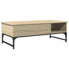 Sonoma Eiche Couchtisch Titioara 100x50x35cm (Holz und Metall)