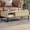 Sonoma Eiche Couchtisch Titioara 100x50x35cm (Holz und Metall)