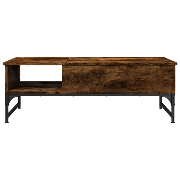 Couchtisch Titioara aus geräucherter Eiche 100x50x35cm (Holz und Metall)