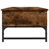 Couchtisch Titioara aus geräucherter Eiche 100x50x35cm (Holz und Metall)