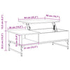Couchtisch Titioara aus geräucherter Eiche 100x50x35cm (Holz und Metall)