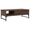 Brauner Couchtisch Titioara 100x50x35cm (Holz und Metall)