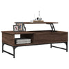Brauner Couchtisch Titioara 100x50x35cm (Holz und Metall)