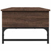 Brauner Couchtisch Titioara 100x50x35cm (Holz und Metall)
