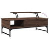 Brauner Couchtisch Titioara 100x50x35cm (Holz und Metall)