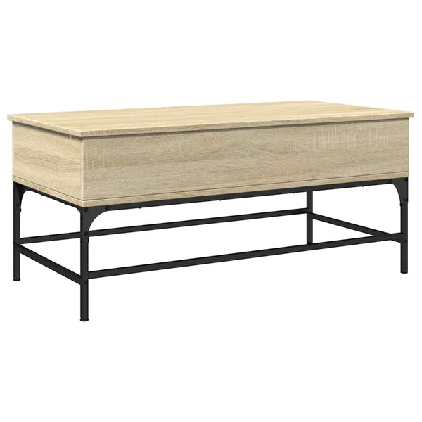 Sonoma Eiche Couchtisch Mal 100x50x45cm (Holz und Metall)