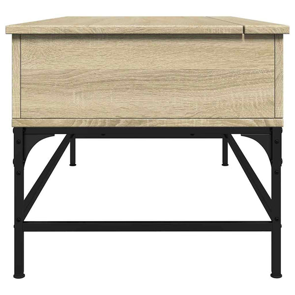 Sonoma Eiche Couchtisch Mal 100x50x45cm (Holz und Metall)