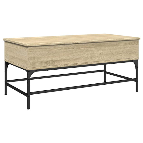 Sonoma Eiche Couchtisch Mal 100x50x45cm (Holz und Metall)