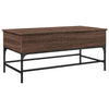 Brauner Couchtisch Mal 100x50x45cm (Holz und Metall)