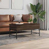 Brauner Couchtisch Mal 100x50x45cm (Holz und Metall)