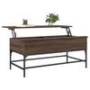 Brauner Couchtisch Mal 100x50x45cm (Holz und Metall)