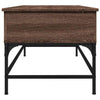 Brauner Couchtisch Mal 100x50x45cm (Holz und Metall)