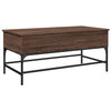 Brauner Couchtisch Mal 100x50x45cm (Holz und Metall)