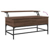 Brauner Couchtisch Mal 100x50x45cm (Holz und Metall)