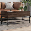 Brauner Couchtisch Mal 100x50x45cm (Holz und Metall)