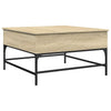 Sonoma Eiche Couchtisch Mal 80x80x45cm (Holz und Metall)