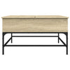Sonoma Eiche Couchtisch Mal 80x80x45cm (Holz und Metall)