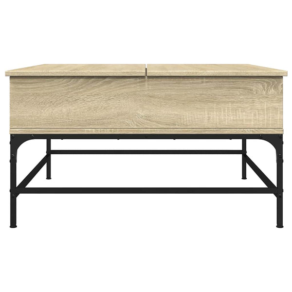 Sonoma Eiche Couchtisch Mal 80x80x45cm (Holz und Metall)