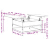 Sonoma Eiche Couchtisch Mal 80x80x45cm (Holz und Metall)